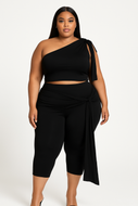 Plus size Tie waist pants set.